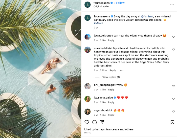 example of power of visual storytelling in luxury travel marketing and social media content creation