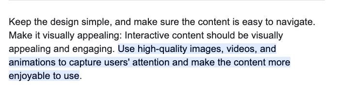 Engage Users with Interactive and Visual Content